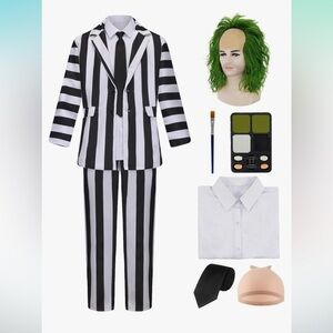 XXL Men’s Adult Beetlejuice Halloween Costume BRAND NEW